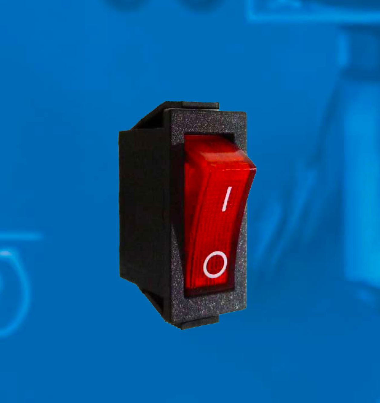 INTERRUPTOR BALANCIN ROJO ILUMINADO 3 PINES